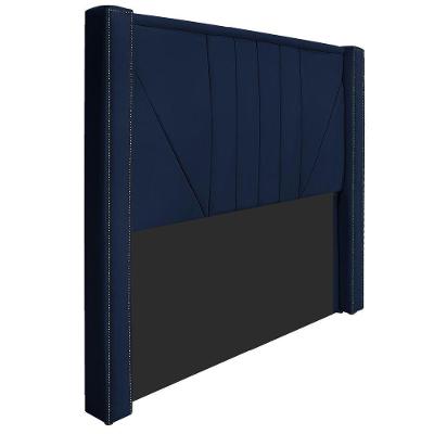 Cabeceira King 195cm Suede Azul Marinho