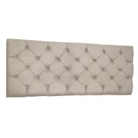 Cabeceira Painel Capitonê Solteiro 0,90m Jade Suede Cor Bege - 1