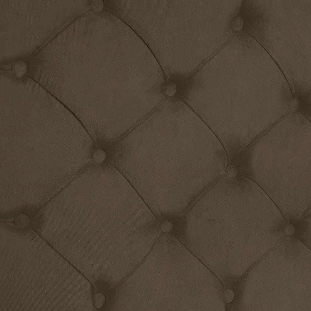 Cabeceira Painel Capitonê King 1,95m Jade Suede - Pallazio Cor Marrom - 4