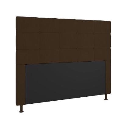 Cabeceira Cama Box Casal 140cm Suede Marrom