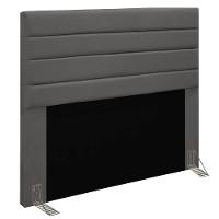 Cabeceira Rubi Cama Box King 195cm Suede Grafite - 3