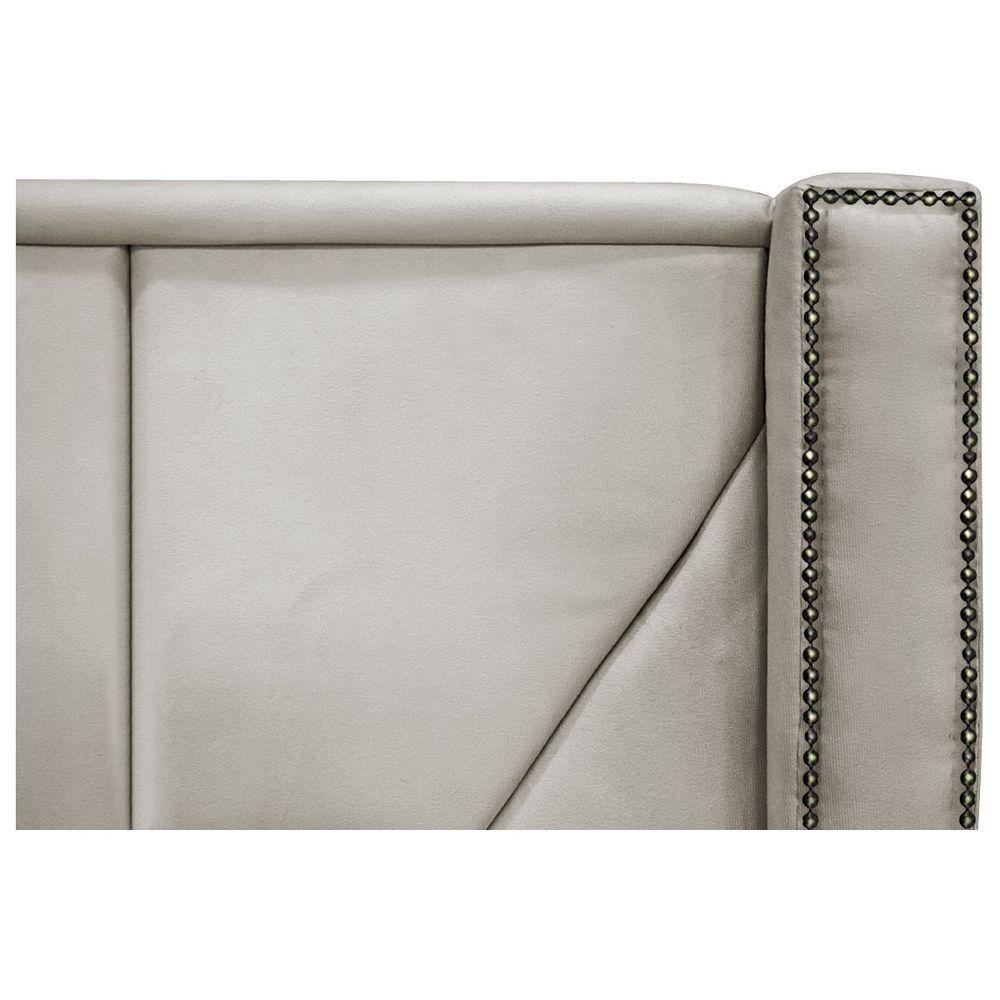 Cabeceira Solteiro 90 Cm Para Cama Box Linho Bege - 3