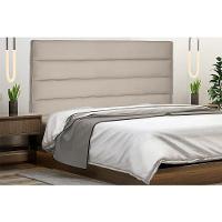 Cabeceira Para Cama Box Queen 160cm Suede Bege - 4