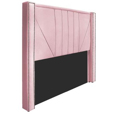 Cabeceira King 195cm Suede Rosa Bebê