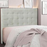 Cabeceira King 1,95m Verona Veludo Cinza Prata - 4