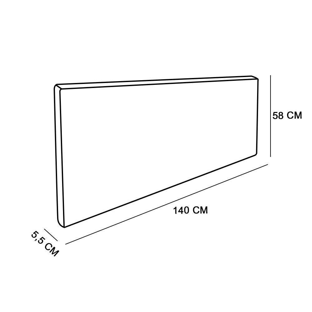 Cabeceira Painel Clean Para Cama Box Casal 140 Cm Linho Grosso Bege A19 - 2