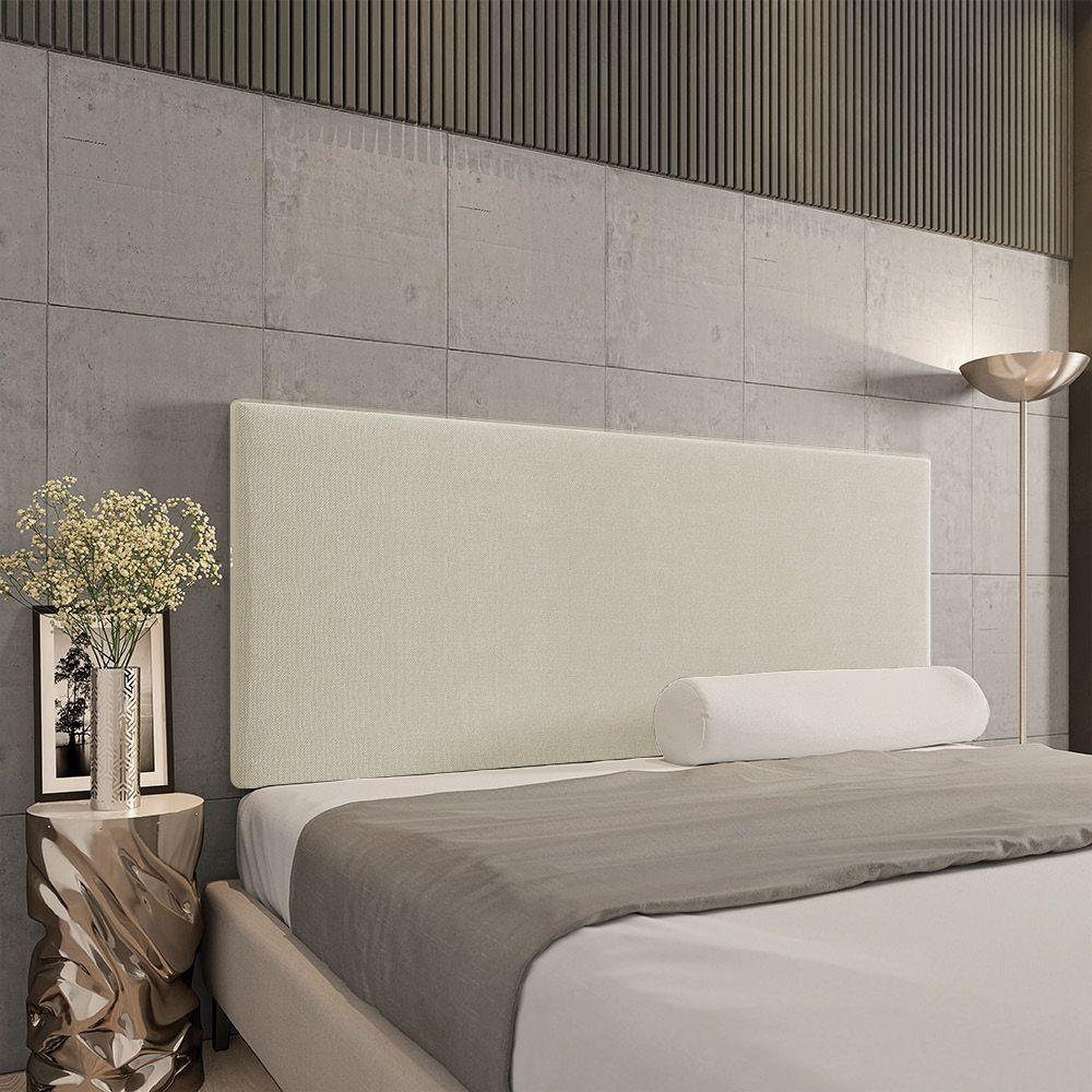 Cabeceira Painel Clean Para Cama Box Casal 140 Cm Linho Grosso Bege A19 - 5