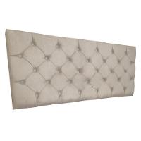 Cabeceira Painel Capitonê King 1,95m Jade Suede - Pallazio Cor Bege - 3