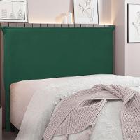 Cabeceira Solteiro 0,90m Veneza Veludo Verde Floresta - 7