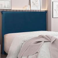 Cabeceira King 1,95m Veneza Veludo Azul Marinho - 4