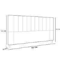 Cabeceira Cama Box King 195cm Suede Grafite - 2