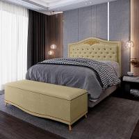 Cabeceira Casal Queen 160Cm Com Baú Imperial J02 Areia - 5