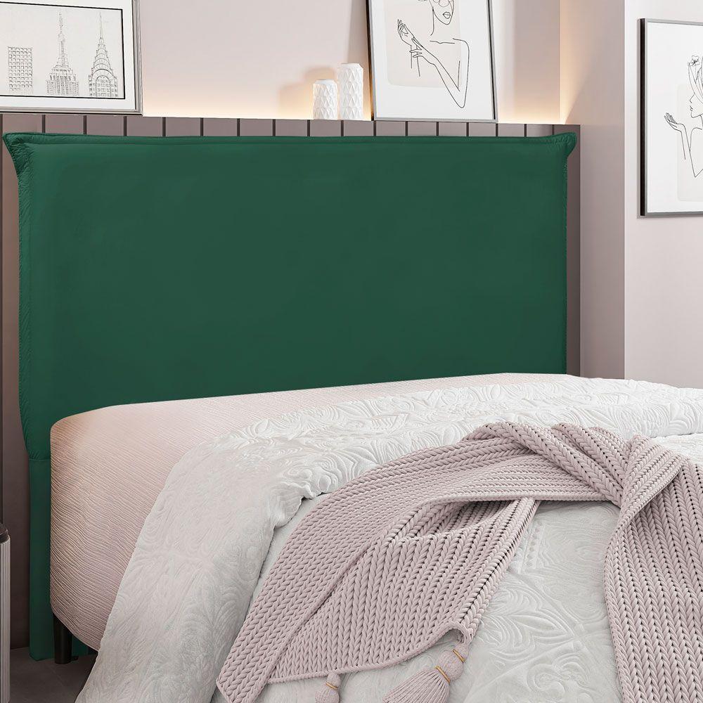 Cabeceira King 1,95m Veneza Veludo Verde Floresta - 3