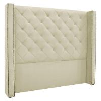 Cabeceira Solteiro 0,90m Vicenza Veludo Bege - 1
