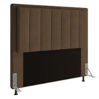 Cabeceira Opala Cama Box Casal 140cm Suede Marrom - 1
