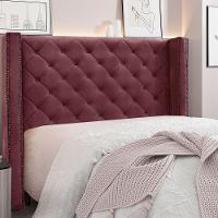 Cabeceira King 1,95m Vicenza Veludo Vinho - 7