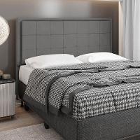 Cabeceira Onix Cama Box King 195cm Suede Grafite - 1