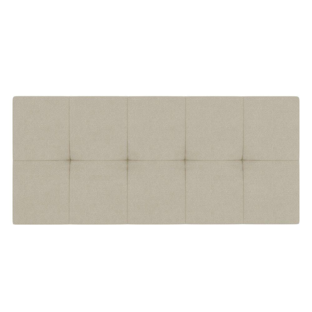 Cabeceira Painel Nina Para Cama Box Casal 140 Cm Linho Cor A19 Grosso Bege - 4