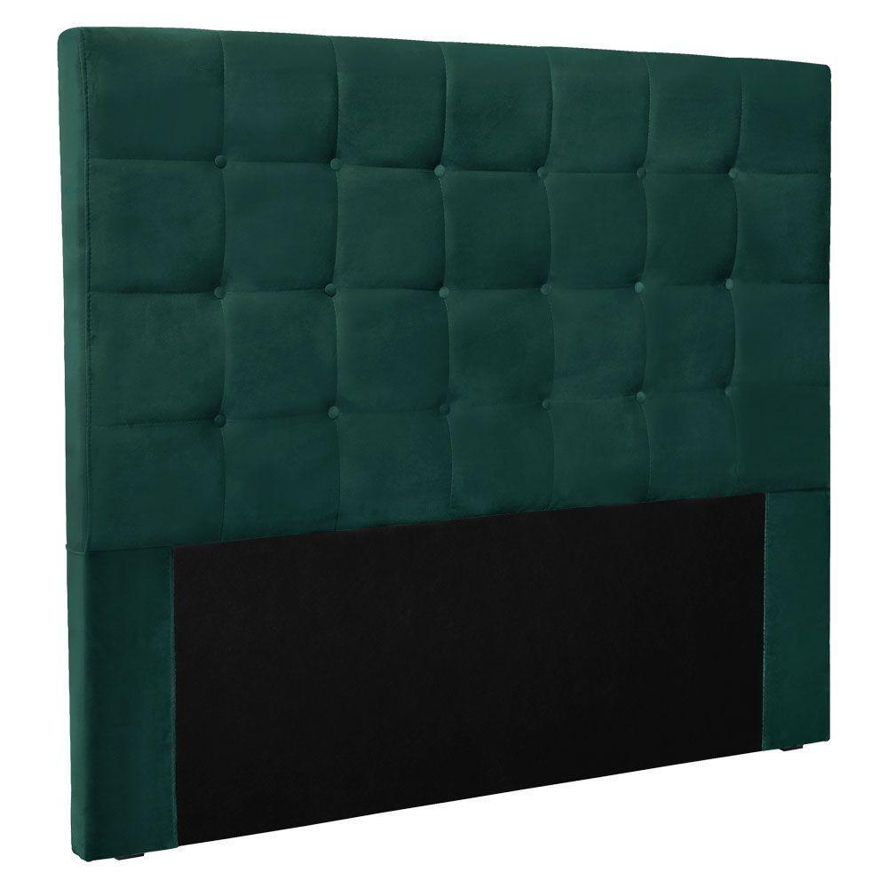 Cabeceira Solteiro 0,90m Verona Veludo Verde Floresta - 1