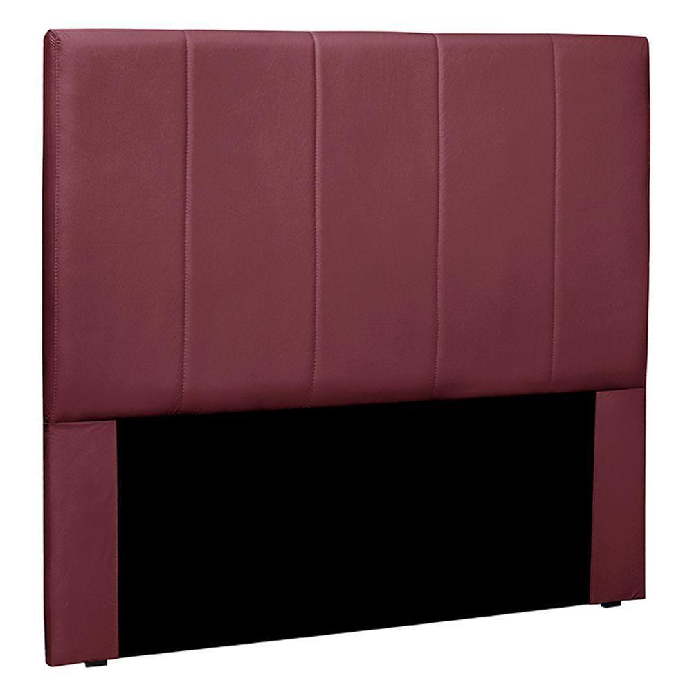 Cabeceira Casal 1,40m Erza Veludo Vinho Gran Belo - 1