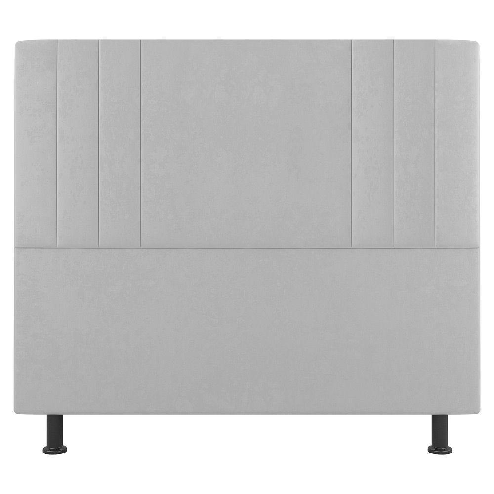 Kit Cabeceira E Baú Cama Box Solteiro 90Cm Branco - 7