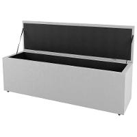 Kit Cabeceira E Baú Cama Box Solteiro 90Cm Branco - 6