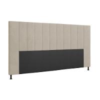 Cabeceira Cama Box King 195cm Suede Bege - 4