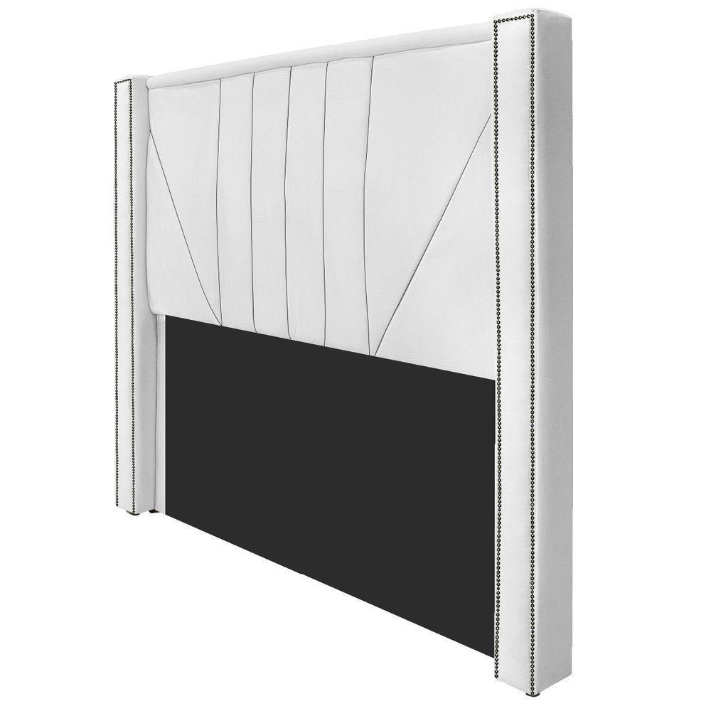 Cabeceira Queen Minsk P02 160 Cm Para Cama Box Corano - Doce Sonho Móveis Branco - 1