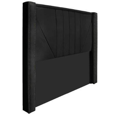 Cabeceira King 195 Cm Para Cama Box Suede Preto