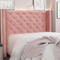 Cabeceira Solteiro 0,90m Vicenza Veludo Rosa - 4