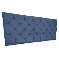 Cabeceira Painel Capitonê Casal 1,40m Jade Suede - Pallazio Cor Azul Marinho - 3
