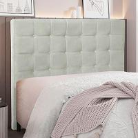 Cabeceira Queen Size 1,60m Tropea Veludo Prata Gran Belo - 2