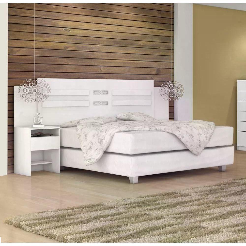 Cabeceira Casal 02 Gavetas Triunfo Branco Demobile Branco - 2