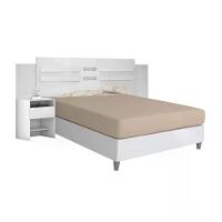 Cabeceira Casal 02 Gavetas Triunfo Branco Demobile Branco - 4