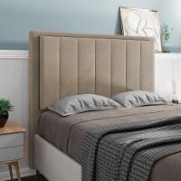 Cabeceira Opala Cama Box King 195cm Suede Bege - 1