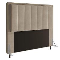 Cabeceira Opala Cama Box King 195cm Suede Bege - 3