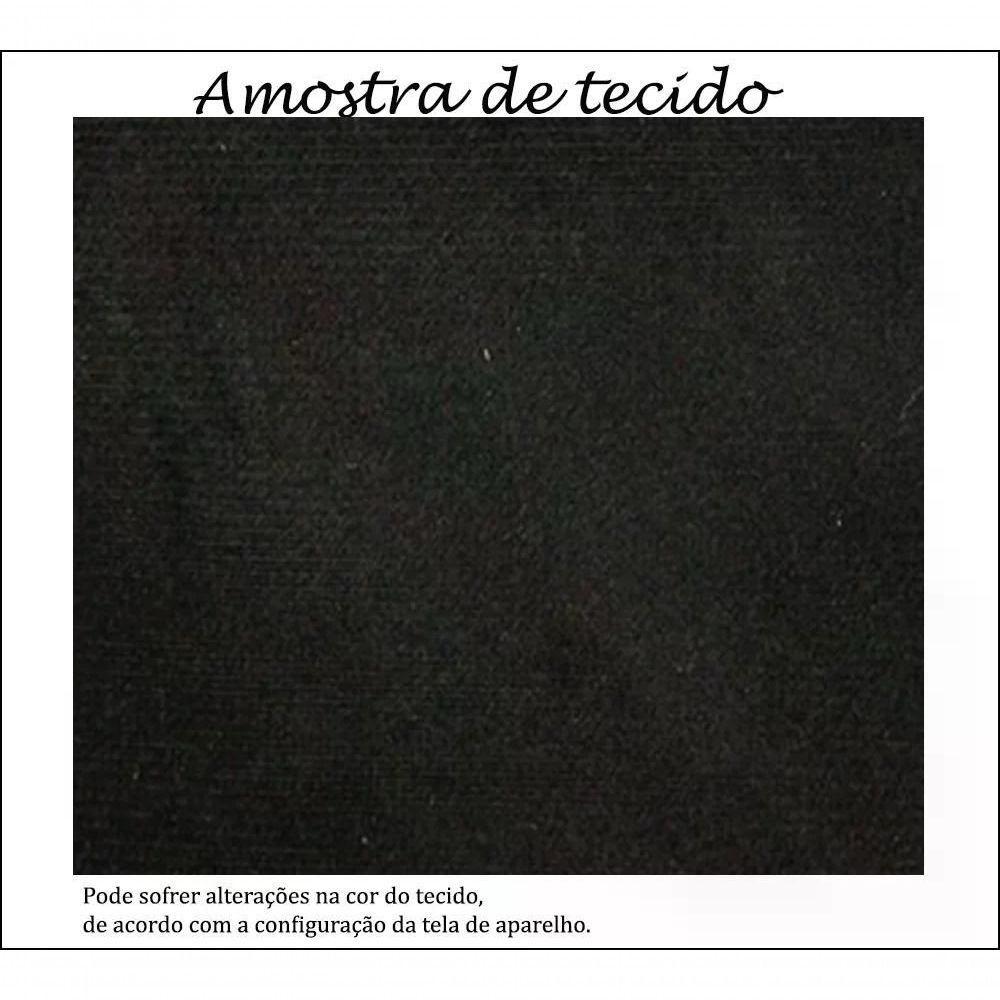 Cabeceira Solteiro 90cm Emilia Suede Preto Id Suede Preto - 3