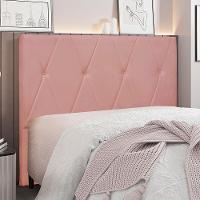 Cabeceira Queen Size 1,60m Yves Veludo Rosa Gran Belo - 2