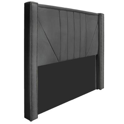 Cabeceira King P02 195cm Para Cama Box LinhoCinza Escuro