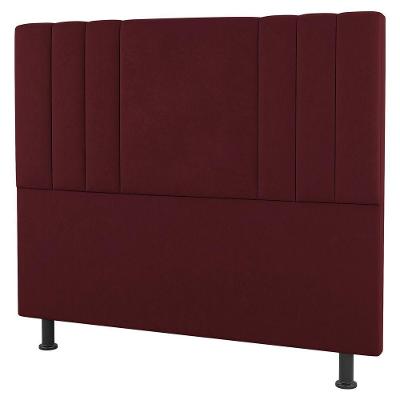 Cabeceira Cama Box Casal Grace 140Cm Suede Bordô