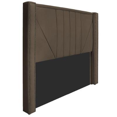 Cabeceira Solteiro 90cm Suede Marrom