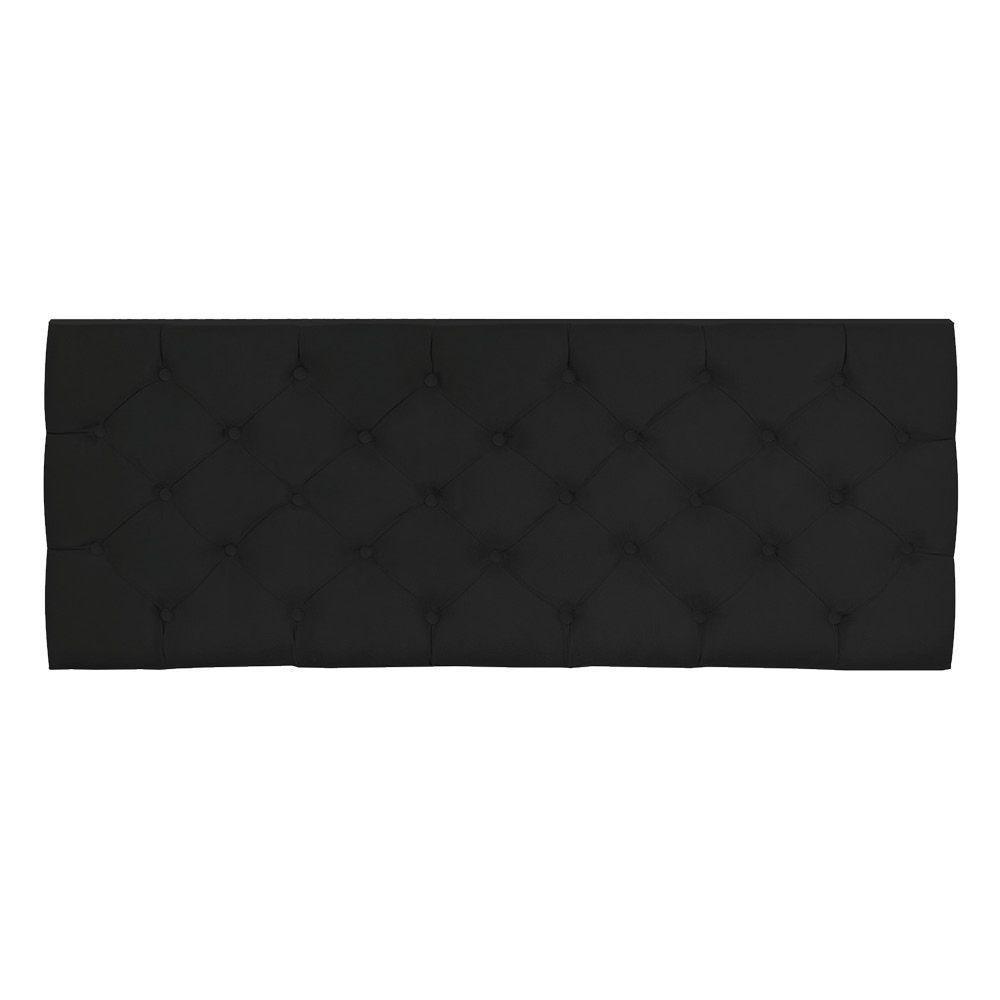 Cabeceira Painel Capitonê Queen 1,60m Jade Suede - Pallazio Cor Preto - 5