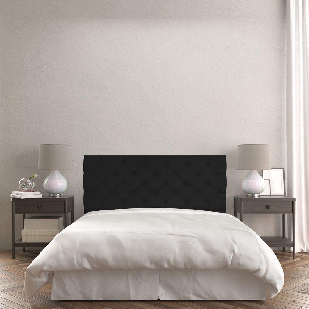 Cabeceira Painel Capitonê Queen 1,60m Jade Suede - Pallazio Cor Preto - 6