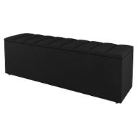 Kit Cabeceira E Baú Cama Box Solteiro Cora 90Cm Suede Preto