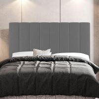 Cabeceira Cama Box Casal Cora 140Cm Suede Cinza Claro - 5
