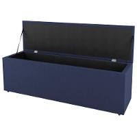 Kit Cabeceira E Baú Cama Box Casal Grace 140Cm Suede Azul - 8