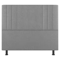 Cabeceira Cama Box Solteiro Grace 90Cm Suede Cinza Claro - 7