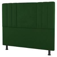 Kit Cabeceira E Baú Cama Box Solteiro Grace 90cm Suede Verde - 2