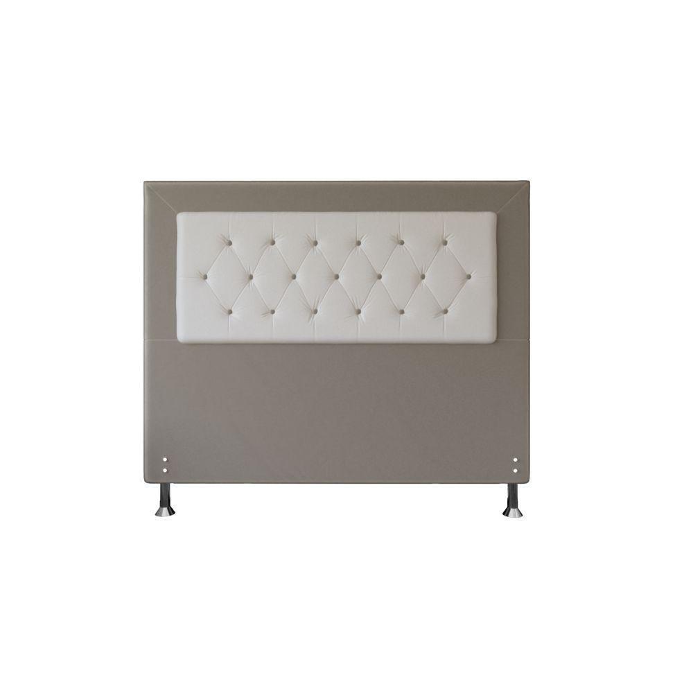 Cabeceira Havana 1,60 Cm Cama Box Queen Suede Bege - 1