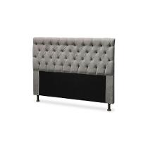 Cabeceira Cristal 1,60 Cm Para Cama Box Queen Suede Cinza - 2